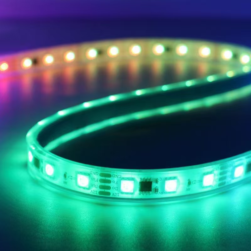 SMD 5050 RGB LED Strip 60LEDs/M DC12V with 20 pixels/m,SPI control